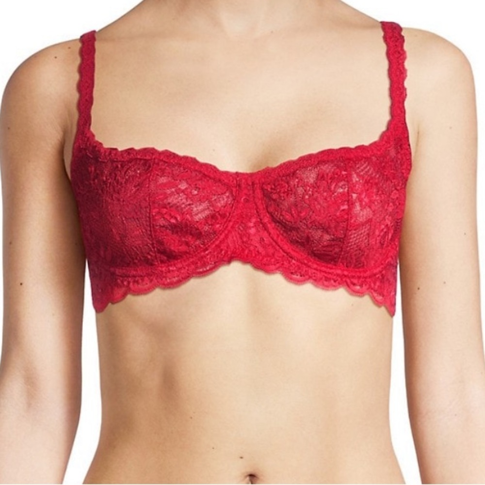 Cosabella Red Never Say Never Lace Balconette Bra